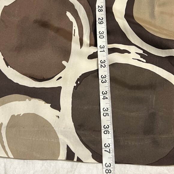 Banana Republic Women’s 14 Silk Blend Sleeveless Dress Brown Black Circle Print - Picture 10 of 11